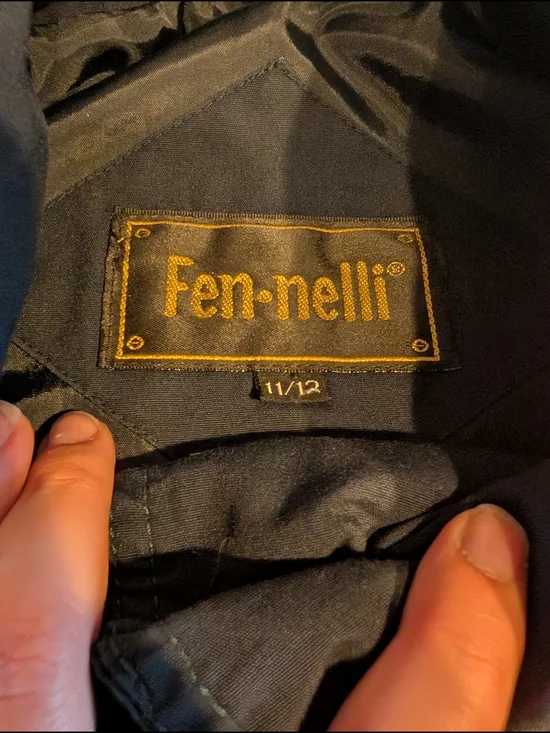 2/40$ Vintage Black Hooded Utility Jacket with Red Trim and Yellow Cuff - Picture 2 of 6